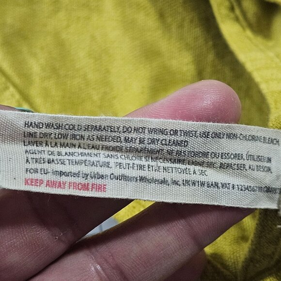 Free People Open Back Crop Linen Top Boho Festival Coastal Core Flutter Sleeve - Picture 7 of 10